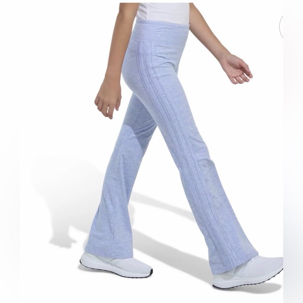 Adidas Kids Violet Melange Flare Pants - Picture 2 of 7